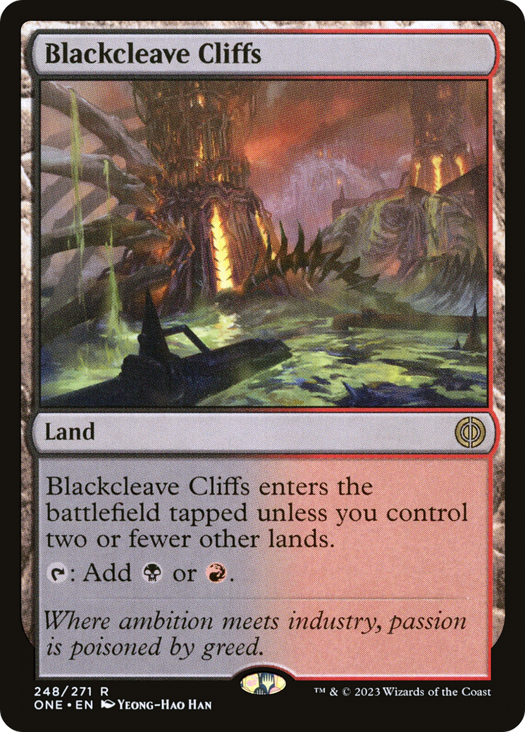 Blackcleave Cliffs [Phyrexia: All Will Be One] | Mindsight Gaming