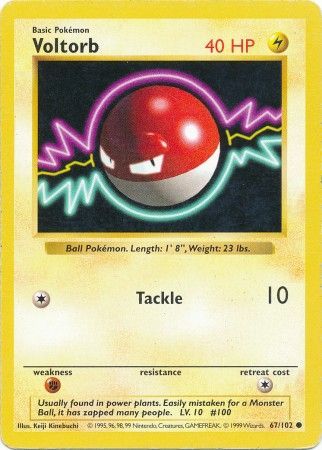 Voltorb (67/102) [Base Set Shadowless Unlimited] | Mindsight Gaming