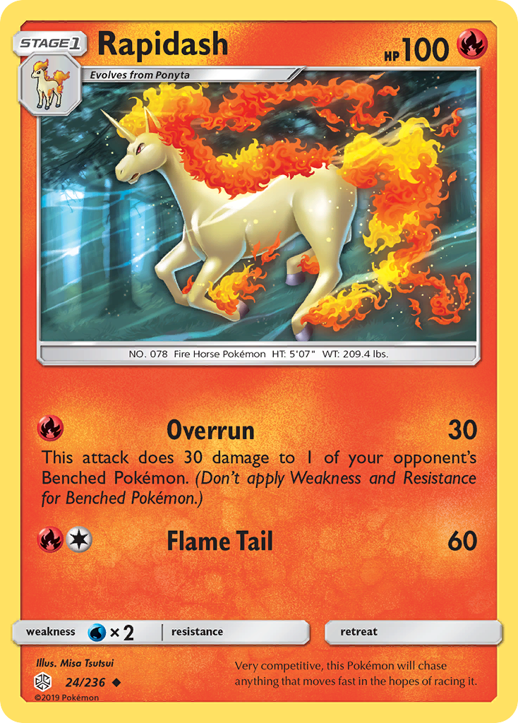 Rapidash (24/236) [Sun & Moon: Cosmic Eclipse] | Mindsight Gaming