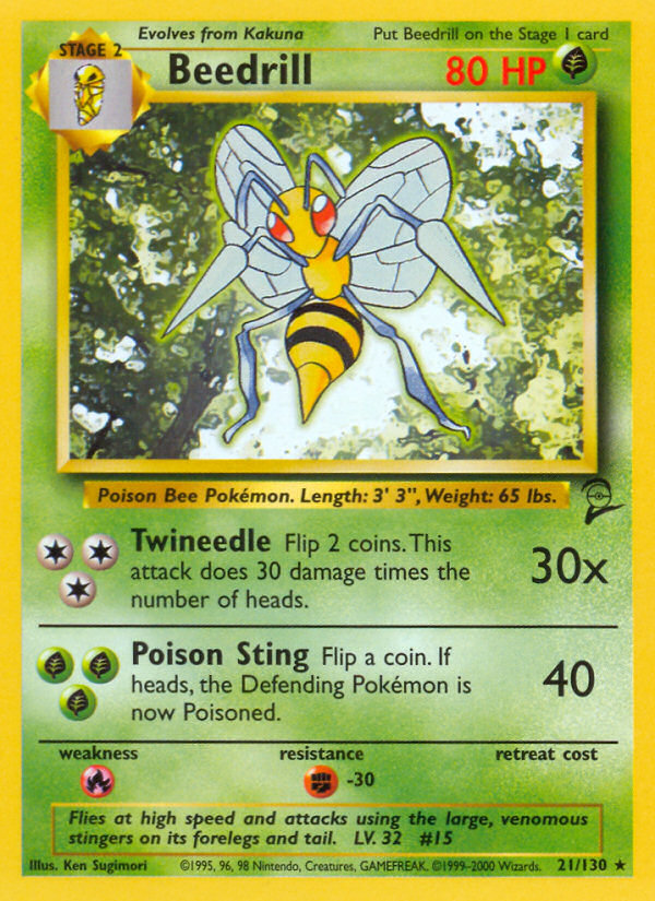 Beedrill (21/130) [Base Set 2] | Mindsight Gaming