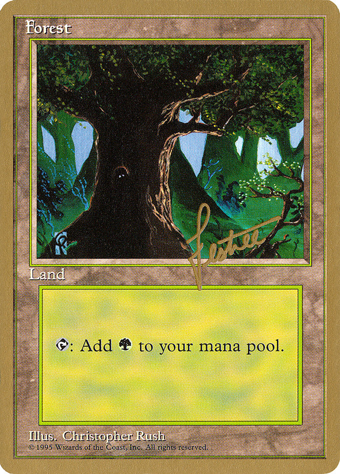 Forest (bl377) (Bertrand Lestree) [Pro Tour Collector Set] | Mindsight Gaming