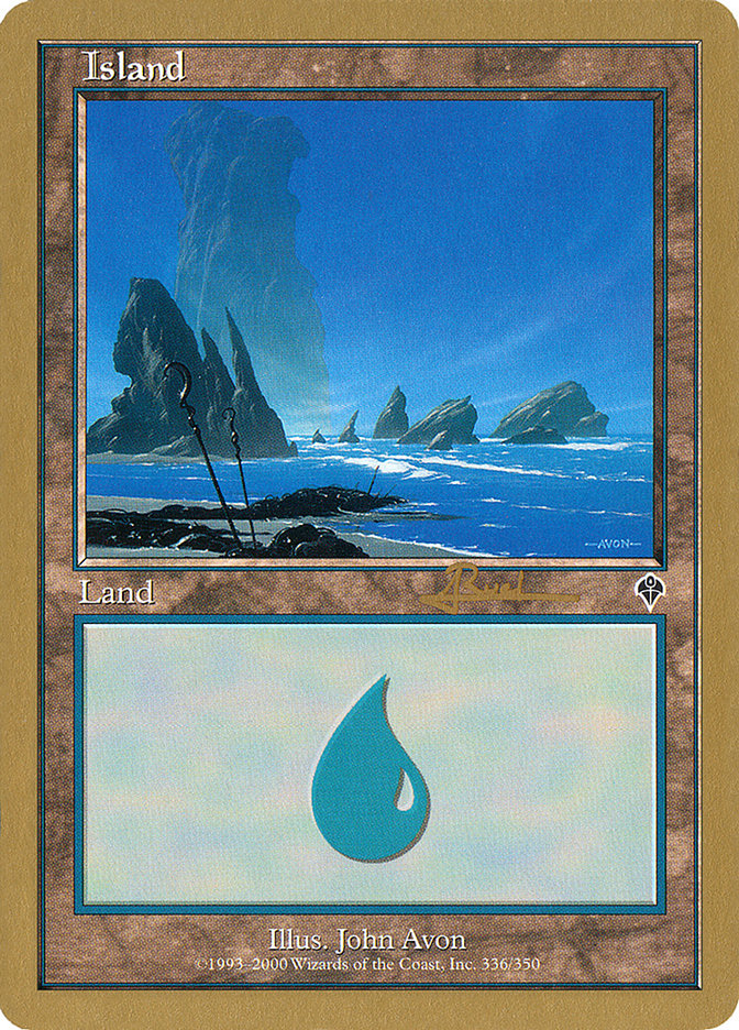 Island (ar336) (Antoine Ruel) [World Championship Decks 2001] | Mindsight Gaming