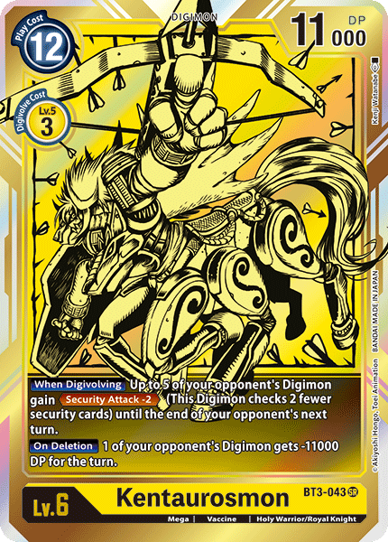 Kentaurosmon [BT3-043] (Alternate Art) [Release Special Booster Ver.1.0] | Mindsight Gaming