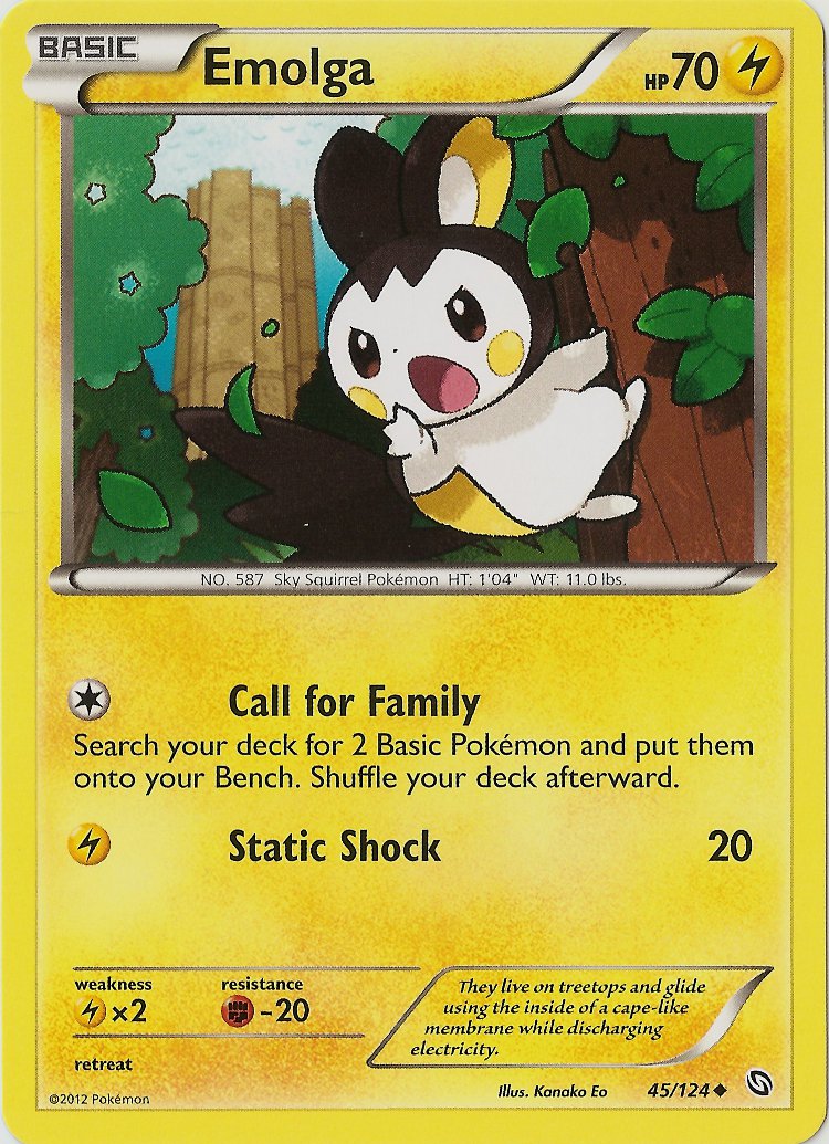 Emolga (45/124) [Black & White: Dragons Exalted] | Mindsight Gaming