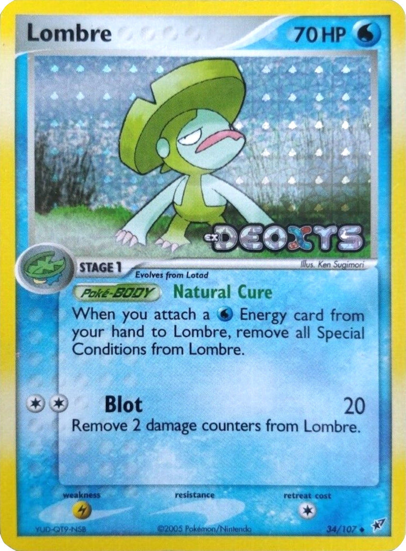 Lombre (34/107) (Stamped) [EX: Deoxys] | Mindsight Gaming