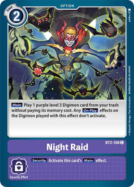 Night Raid [BT2-108] [Release Special Booster Ver.1.0] | Mindsight Gaming