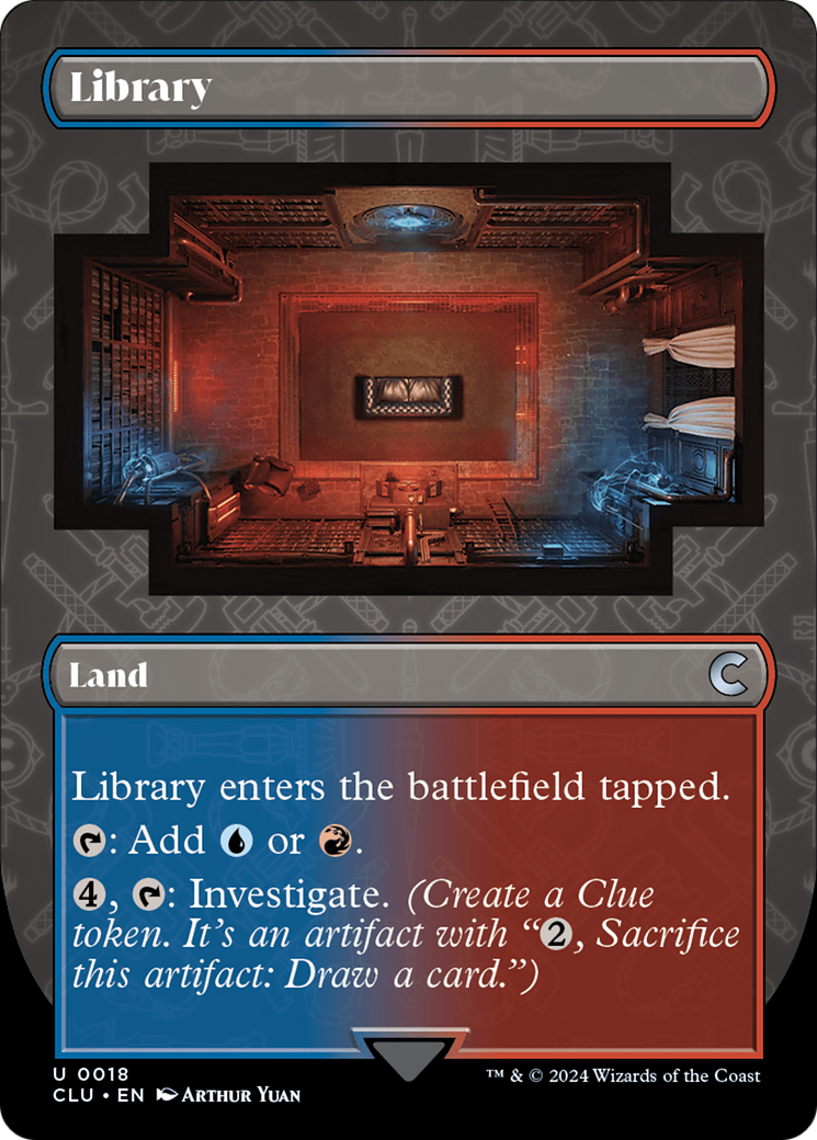 Library (Borderless) [Ravnica: Clue Edition] | Mindsight Gaming