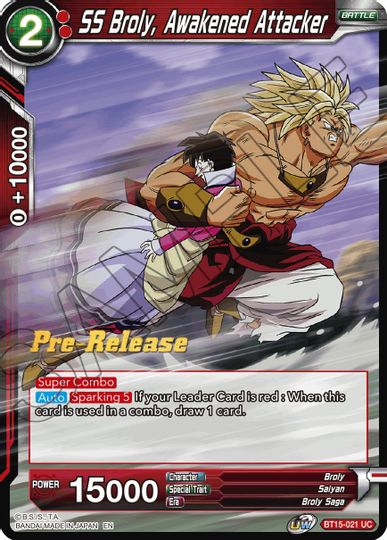 SS Broly, Awakened Attacker (BT15-021) [Saiyan Showdown Prerelease Promos] | Mindsight Gaming