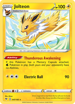 Jolteon (047/185) [Sword & Shield: Vivid Voltage] | Mindsight Gaming