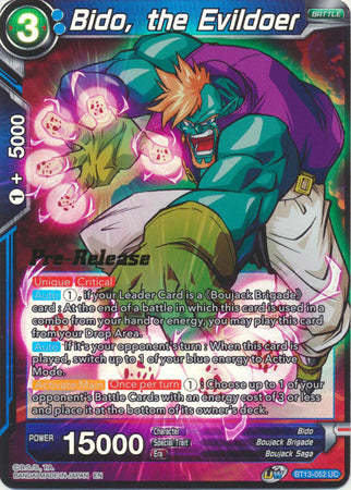 Bido, the Evildoer (BT13-052) [Supreme Rivalry Prerelease Promos] | Mindsight Gaming