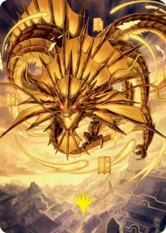 Ao, the Dawn Sky 2 Art Card (Gold-Stamped Signature) [Kamigawa: Neon Dynasty Art Series] | Mindsight Gaming