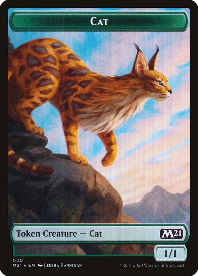 Beast // Cat (020) Double-sided Token [Core Set 2021 Tokens] | Mindsight Gaming