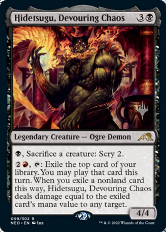 Hidetsugu, Devouring Chaos (Promo Pack) [Kamigawa: Neon Dynasty Promos] | Mindsight Gaming