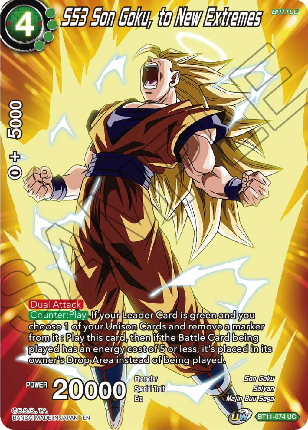 SS3 Son Goku, to New Extremes (BT11-074) [Theme Selection: History of Son Goku] | Mindsight Gaming