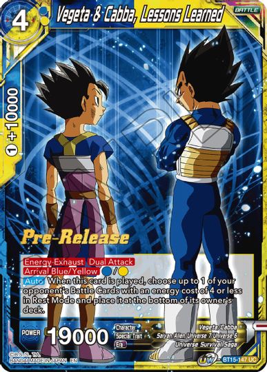 Vegeta & Cabba, Lessons Learned (BT15-147) [Saiyan Showdown Prerelease Promos] | Mindsight Gaming