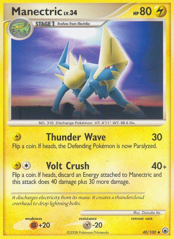 Manectric (40/100) [Diamond & Pearl: Majestic Dawn] | Mindsight Gaming