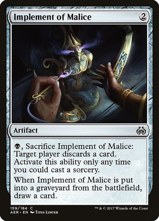 Implement of Malice [Aether Revolt] | Mindsight Gaming