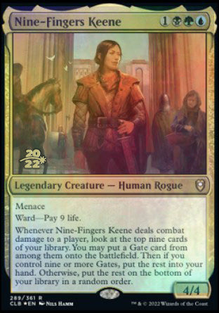 Nine-Fingers Keene [Commander Legends: Battle for Baldur's Gate Prerelease Promos] | Mindsight Gaming