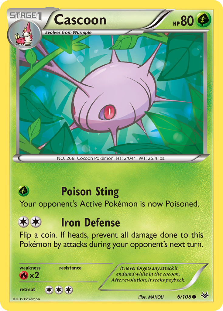 Cascoon (6/108) [XY: Roaring Skies] | Mindsight Gaming