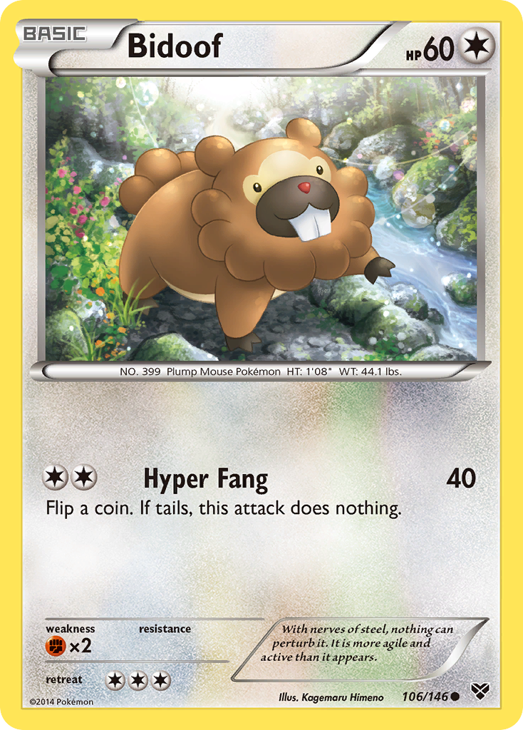 Bidoof (106/146) [XY: Base Set] | Mindsight Gaming