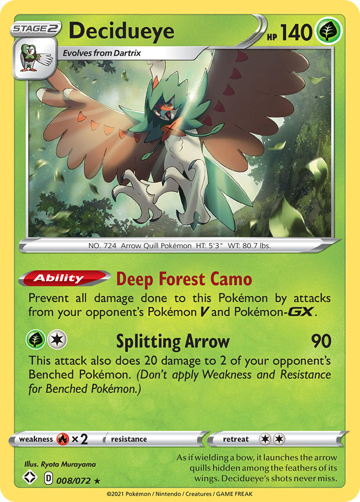 Decidueye (008/072) [Sword & Shield: Shining Fates] | Mindsight Gaming