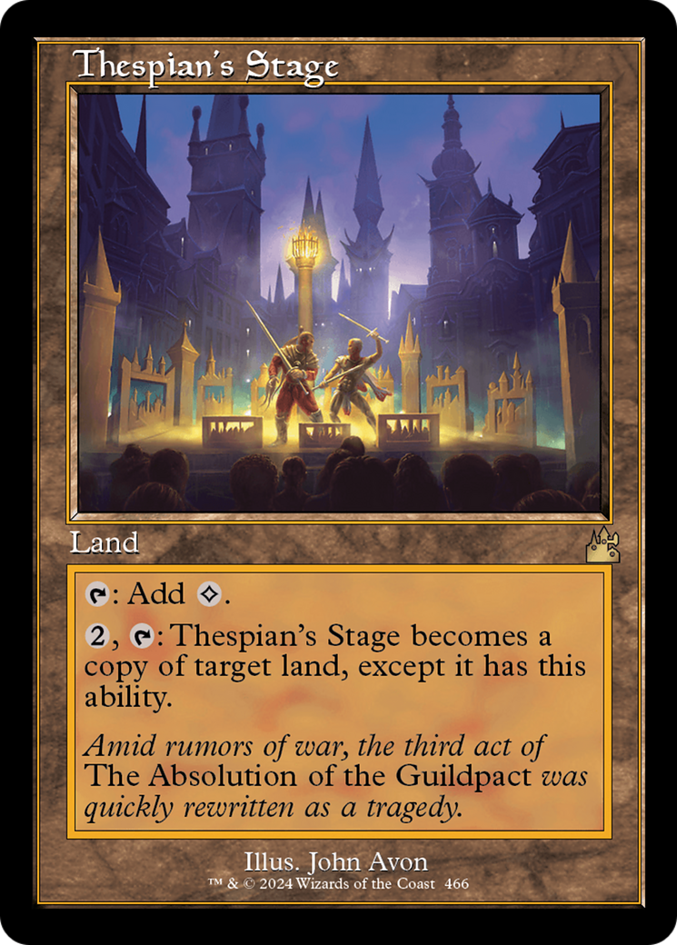 Thespian's Stage (Retro Frame) [Ravnica Remastered] | Mindsight Gaming