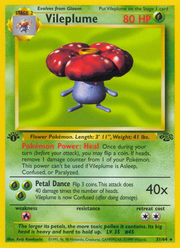 Vileplume (31/64) [Jungle 1st Edition] | Mindsight Gaming