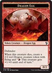 Dragon Egg // Dragon Double-sided Token [Commander 2018 Tokens] | Mindsight Gaming