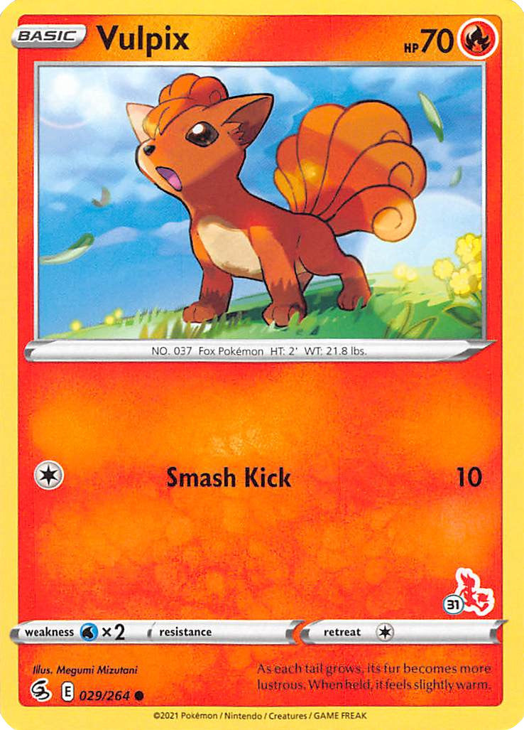 Vulpix (029/264) (Cinderace Stamp #31) [Battle Academy 2022] | Mindsight Gaming