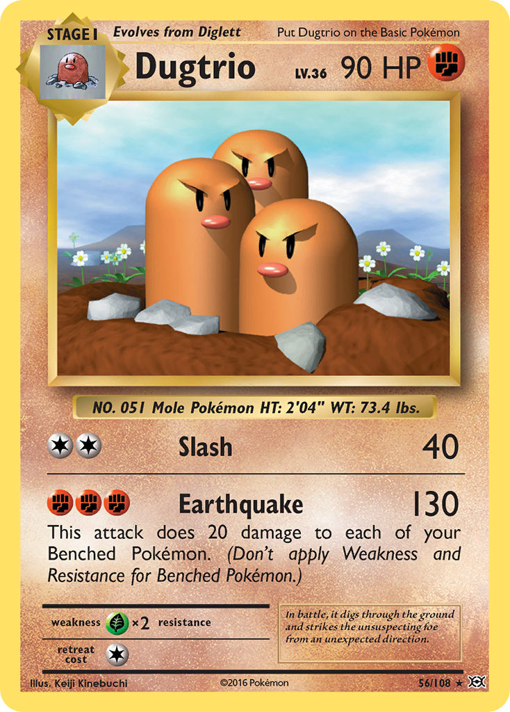 Dugtrio (56/108) [XY: Evolutions] | Mindsight Gaming