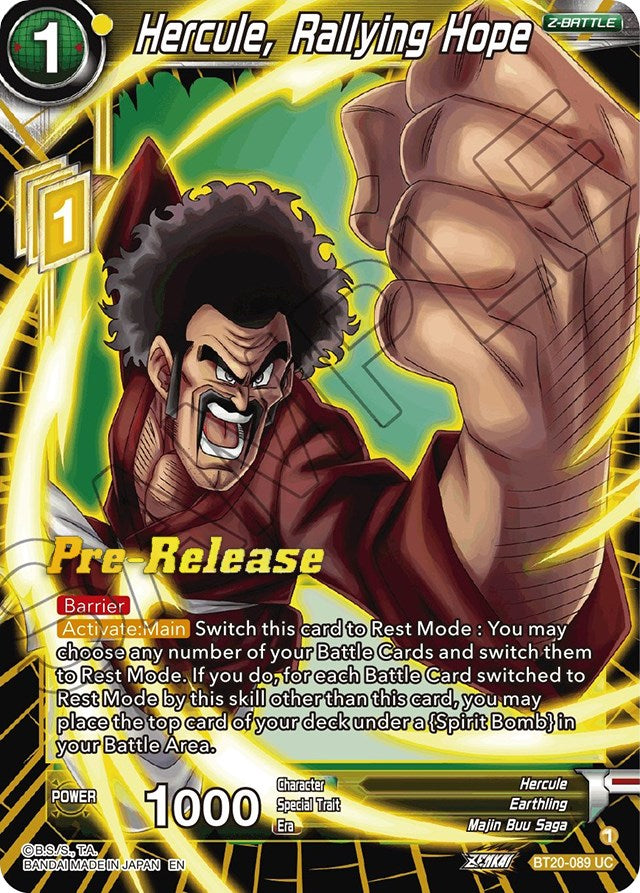 Hercule, Rallying Hope (BT20-089) [Power Absorbed Prerelease Promos] | Mindsight Gaming