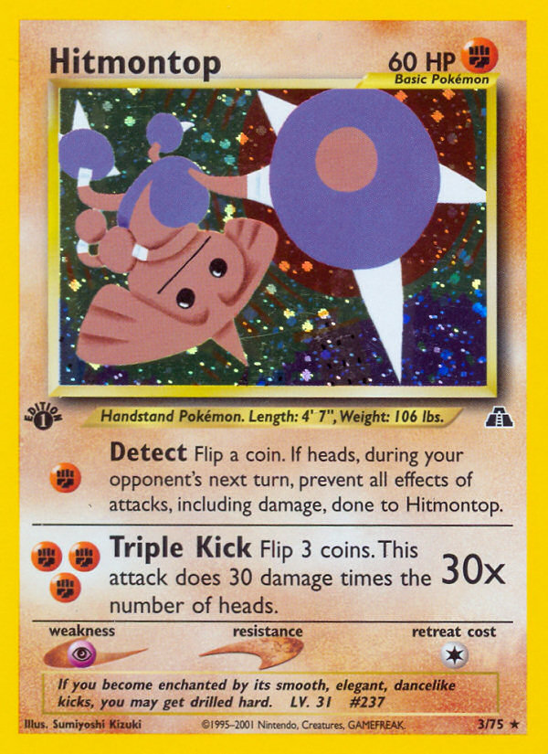 Hitmontop (3/75) [Neo Discovery 1st Edition] | Mindsight Gaming