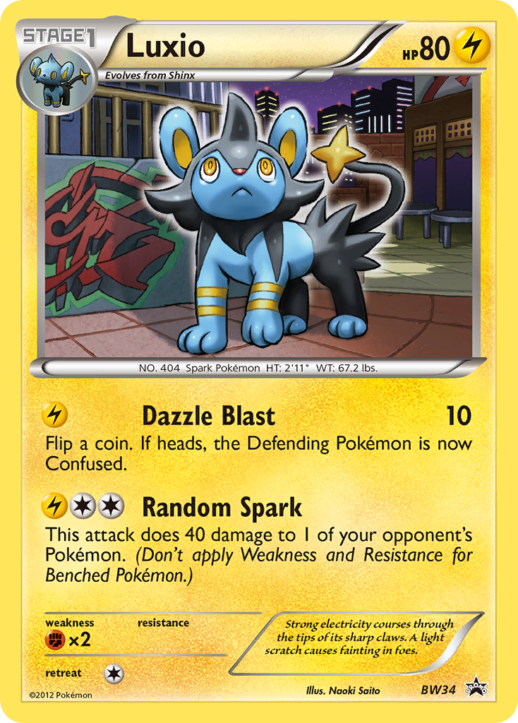 Luxio (BW34) [Black & White: Black Star Promos] | Mindsight Gaming