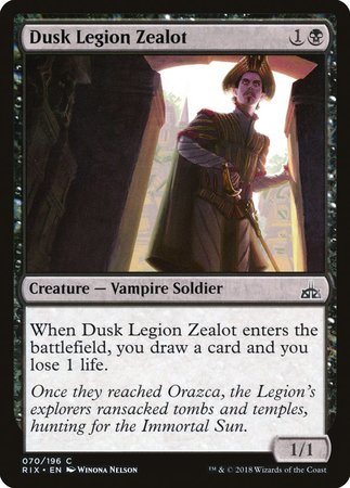 Dusk Legion Zealot [Rivals of Ixalan] | Mindsight Gaming