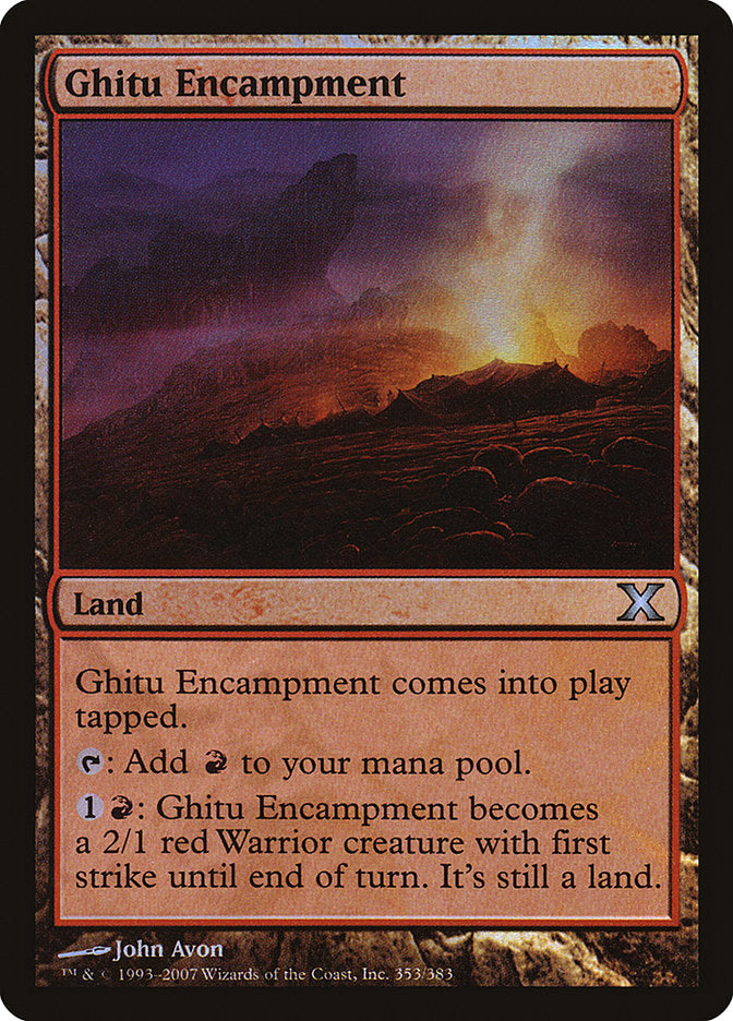 Ghitu Encampment (Premium Foil) [Tenth Edition] | Mindsight Gaming