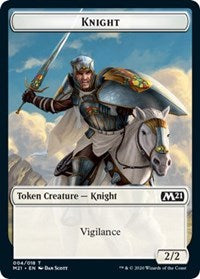 Knight // Zombie Double-sided Token [Core Set 2021 Tokens] | Mindsight Gaming