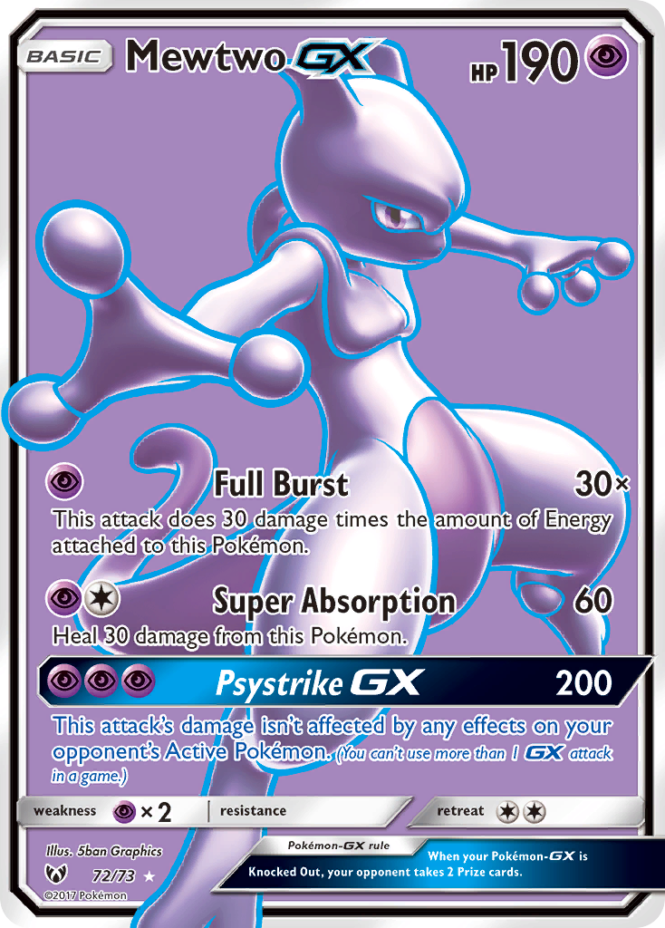 Mewtwo GX (72/73) [Sun & Moon: Shining Legends] | Mindsight Gaming