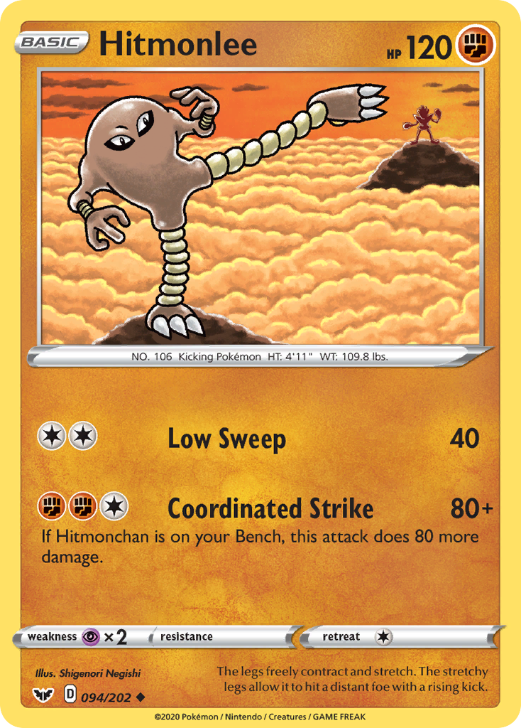 Hitmonlee (094/202) [Sword & Shield: Base Set] | Mindsight Gaming