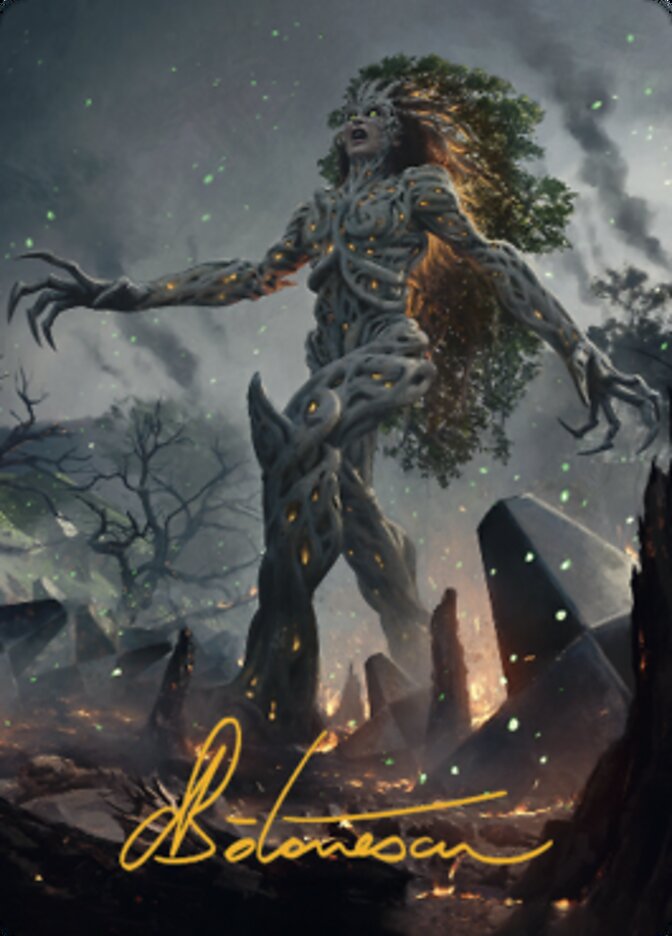 Titania, Gaea Incarnate Art Card (Gold-Stamped Signature) [The Brothers' War Art Series] | Mindsight Gaming