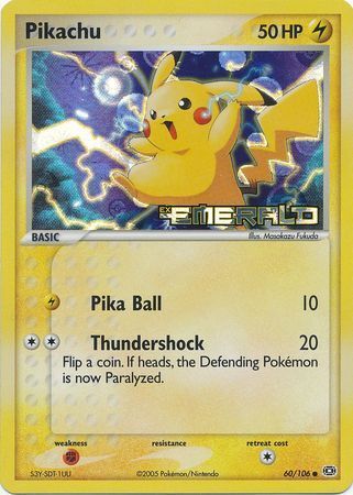 Pikachu (60/106) (Stamped) [EX: Emerald] | Mindsight Gaming