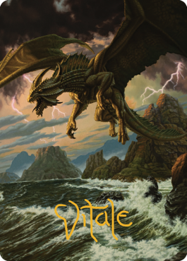 Ancient Bronze Dragon Art Card (03) (Gold-Stamped Signature) [Commander Legends: Battle for Baldur's Gate Art Series] | Mindsight Gaming
