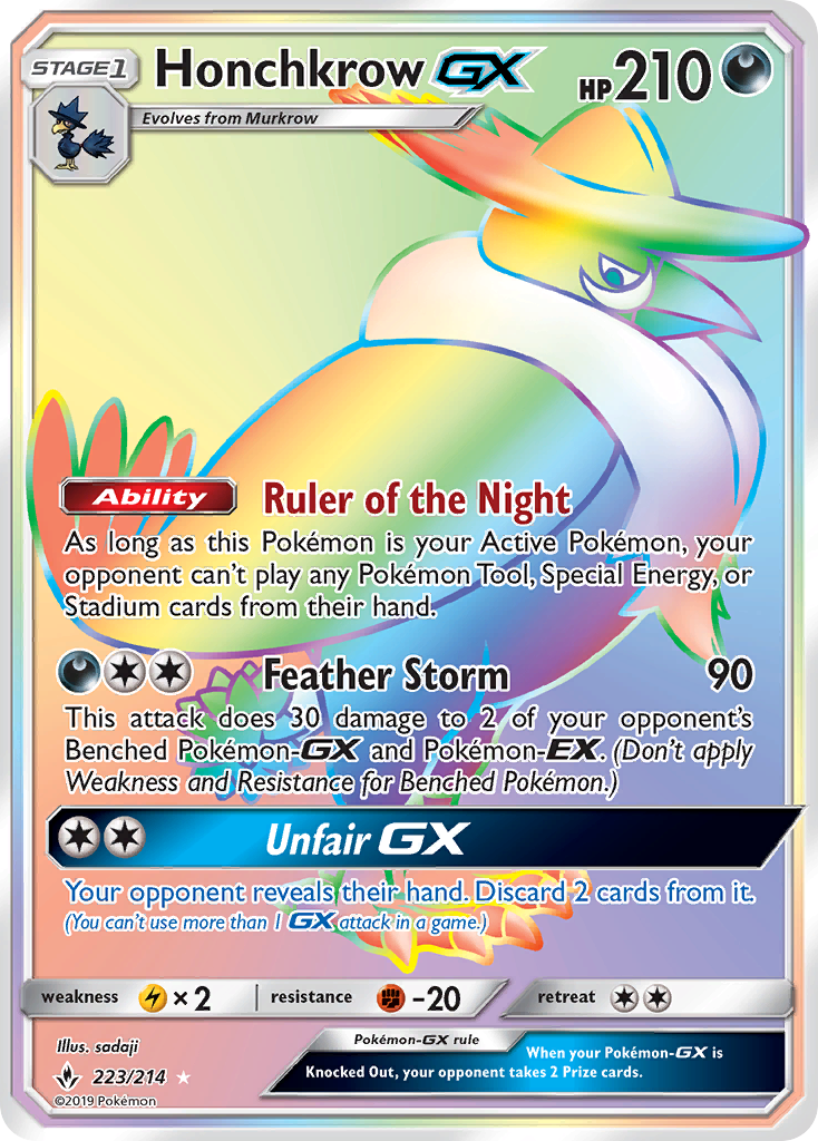 Honchkrow GX (223/214) [Sun & Moon: Unbroken Bonds] | Mindsight Gaming