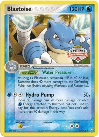 Blastoise (14/100) (National Championship Promo) [EX: Crystal Guardians] | Mindsight Gaming