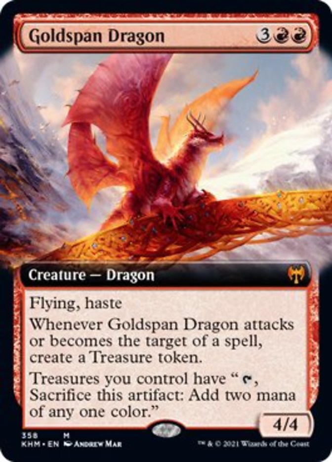 Goldspan Dragon (Extended Art) [Kaldheim] | Mindsight Gaming