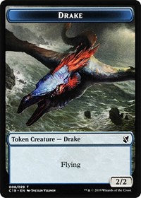 Drake // Human Double-sided Token [Commander 2019 Tokens] | Mindsight Gaming