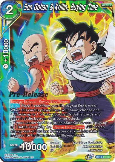 Son Gohan & Krillin, Buying Time (BT14-148) [Cross Spirits Prerelease Promos] | Mindsight Gaming