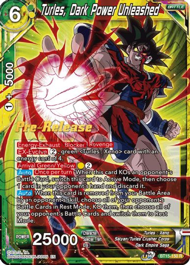 Turles, Dark Power Unleashed (BT15-150) [Saiyan Showdown Prerelease Promos] | Mindsight Gaming