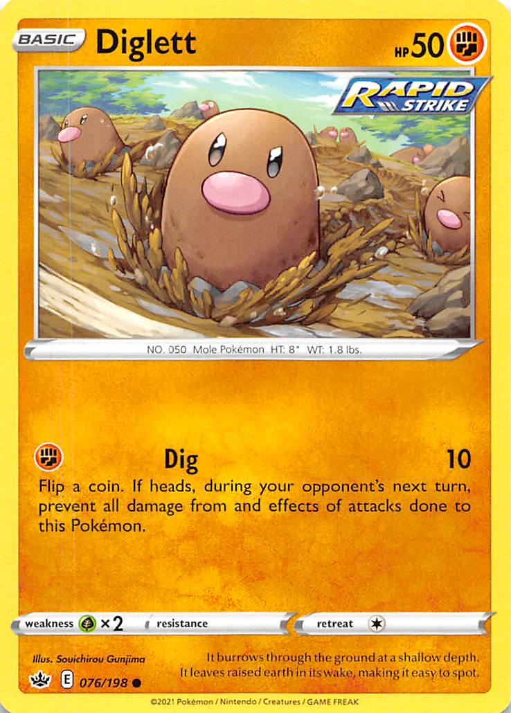 Diglett (076/198) [Sword & Shield: Chilling Reign] | Mindsight Gaming