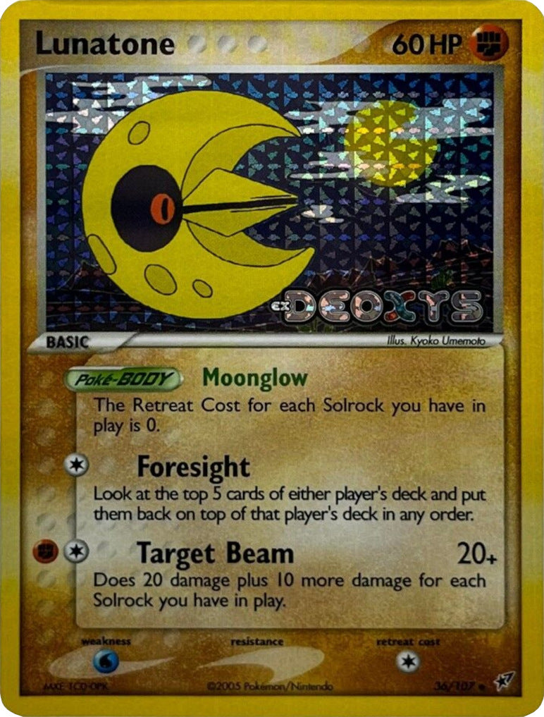 Lunatone (36/107) (Stamped) [EX: Deoxys] | Mindsight Gaming