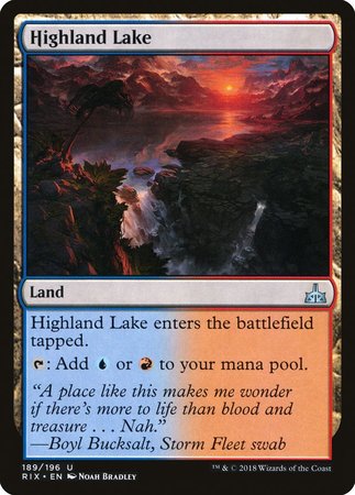 Highland Lake [Rivals of Ixalan] | Mindsight Gaming